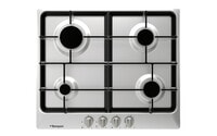 Bompani 60cm Stainless Steel Gas Hobs With 4 Burners, Auto Ignition, Front Knob Control, Cast Iron Grids, Flame Failure Device, One-Hand Ignition, Silver - 1-Year Warranty - BO213MKL