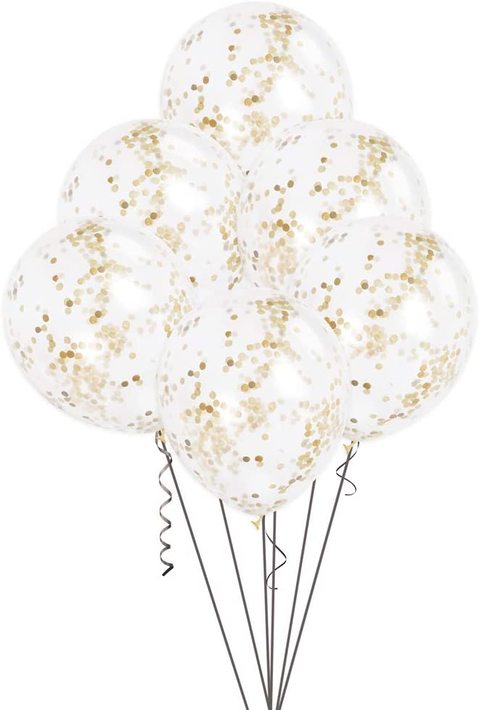 Gold deals confetti balloon