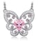 LaDY COLOUR Necklace Pink Butterfly Necklace Made with Swarovski Crystals