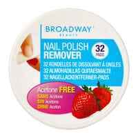 Broadway 36B Strawberry Flavoured Nail Polish Remover Pads White 32 Pads