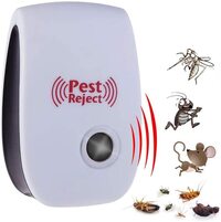 Multi-purpose Ultrasonic Pest Repeller Electronic Mosquito Killer Reject Bug Mosquito Cockroach Mouse Pest Killer Repeller (1Pack,UK)