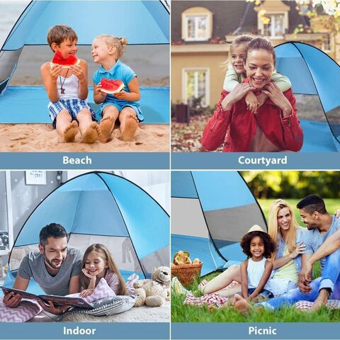 Buy UV50 Beach Tent Pop Up Instant Setup Tent 1 2 Person UV