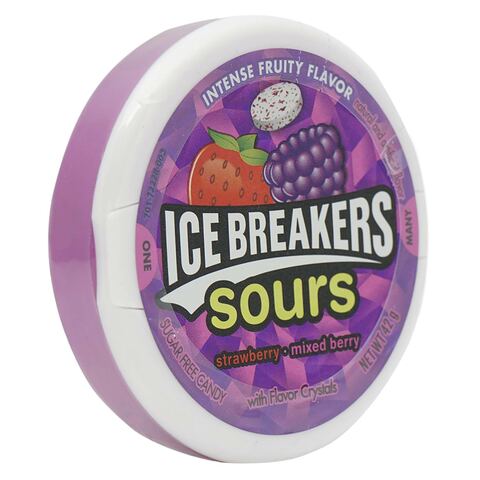 Icebreakers Sours Strawberry And Mixed Berry Candy 42g