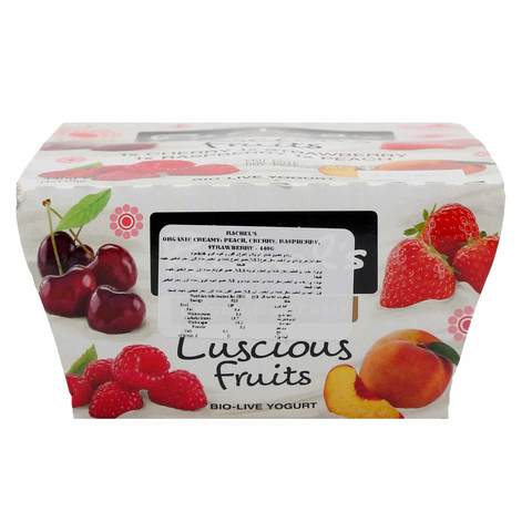 Rachel&#39;s Organic Luscious Fruits Yoghurt 110g Pack of 4