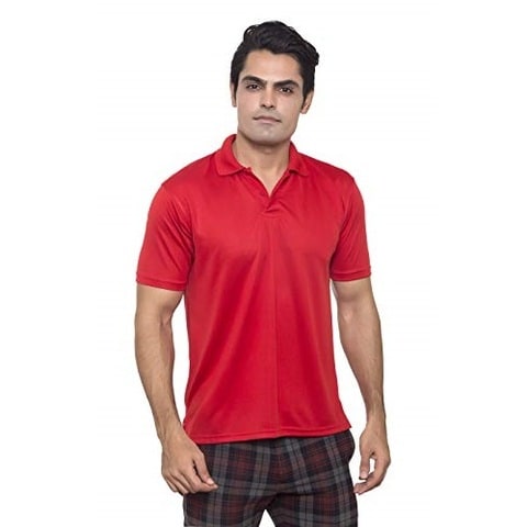 Red polo shirt deals mens