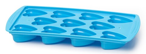 PLASTIC FORTE ICE CUBE TRAY IN HEARTS 11584