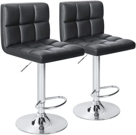 Leather swivel bar deals stool