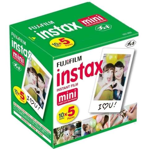 FujiFilm Instax Mini Instant Film, Pack of 5 x 10