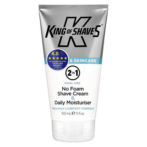 Buy King of Shaves No Foam Shave Cream and Daily Moisturiser 150ml in UAE