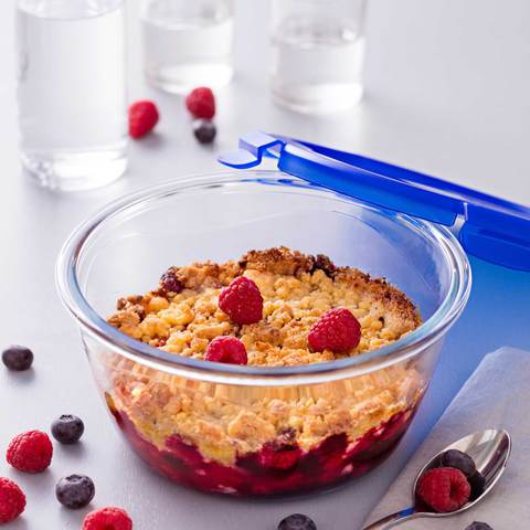 Pyrex Cook And Go Glass Dish With Lid Clear 700ml