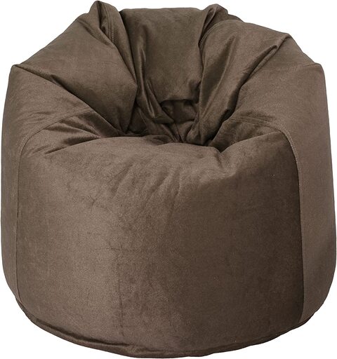 Luxe Decora Soft Suede Velvet Bean Bag Cover Only (Large, Light Brown)