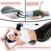 New Electric Lumbar Traction Device, Lower Back Stretcher Infrared Heating &amp; Vibration Massager For Back Pain Relief, Relaxation, Spine Support