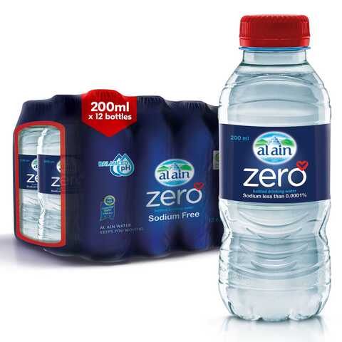 Al Ain Zero Sodium Drinking Water 200ml Pack of 12