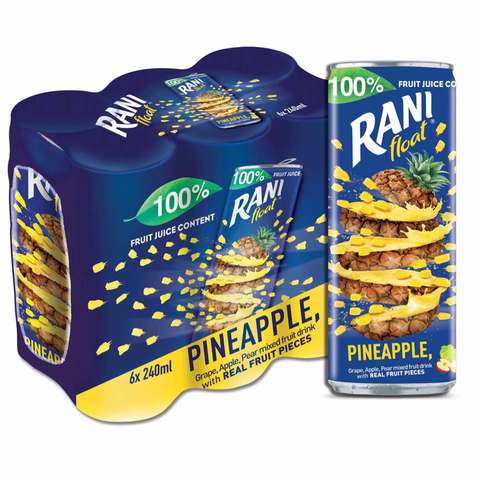Rani Float Pineapple Juice 240ml Pack of 6