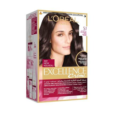 Buy L'Oreal Paris Excellence Creme Triple Care Permanent Hair Colour   Profound Light Brown Online - Shop Beauty & Personal Care on Carrefour  Saudi Arabia