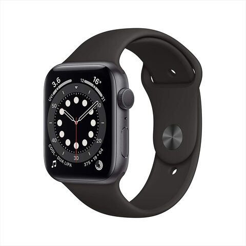 Buy Apple Watch Series 6 GPS, 44mm Space Gray Aluminium Case With Black  Sport Band - Regular Online - Shop Smartphones, Tablets \u0026 Wearables on  Carrefour UAE