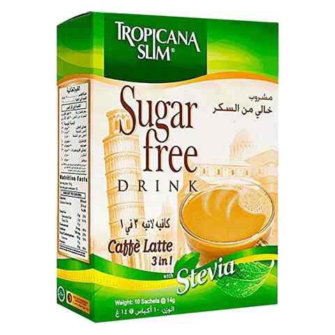 Tropicana Slim Caffe Latte Drink Sugar Free 140g
