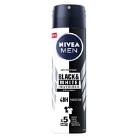 NIVEA MEN Antiperspirant Spray for Men Black and White Invisible Protection Original 150ml