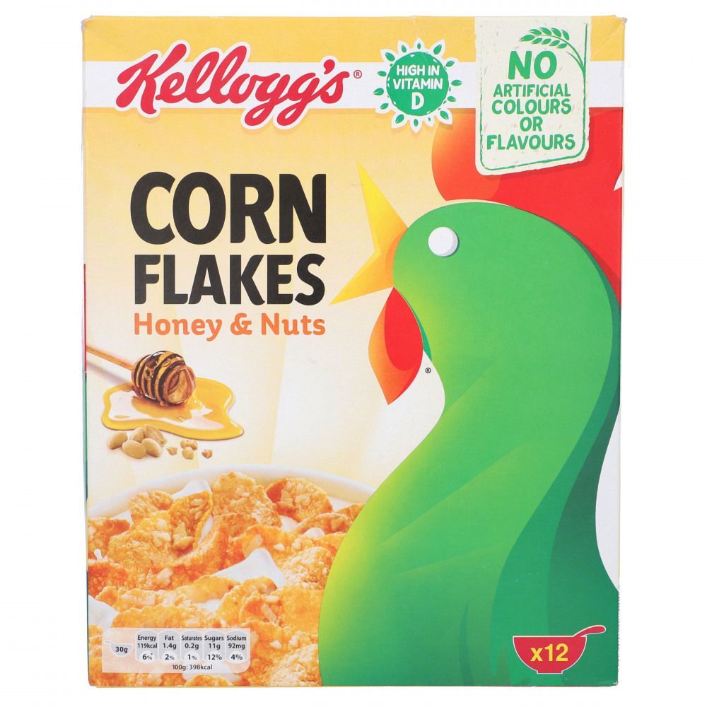 Buy Kellogg 39 S Corn Flakes Honey Amp Nuts 375g
