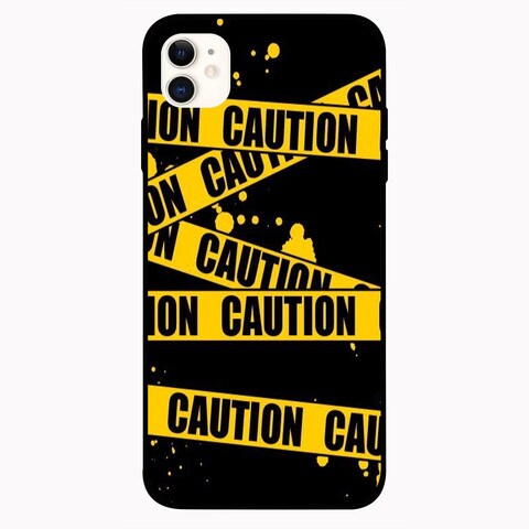 Theodor Apple iPhone 12 6.1 inch Case Caution Flexible Silicone