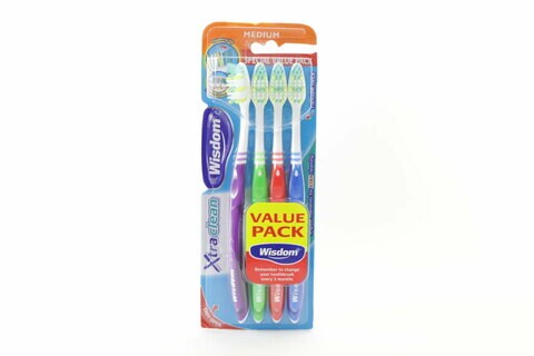 WISDOM XTRA CLEAN MEDIUM SOFT VALUE PACK 4PCS price in Kuwait ...