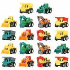 Buy Fajiabao Pull Back Mini Cars 18 Pieces Bulldozer Excavator Truck for Kids Construction Vehicles Toy Micro Machines Car Set Mini Cake Toppers Supplies Birthday Decorations Kits- Color Random in UAE