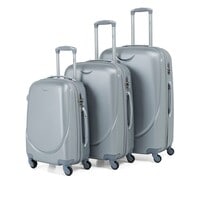 Senator KH134 3 Pcs Hard Casing Trolley Luggage Set Silver