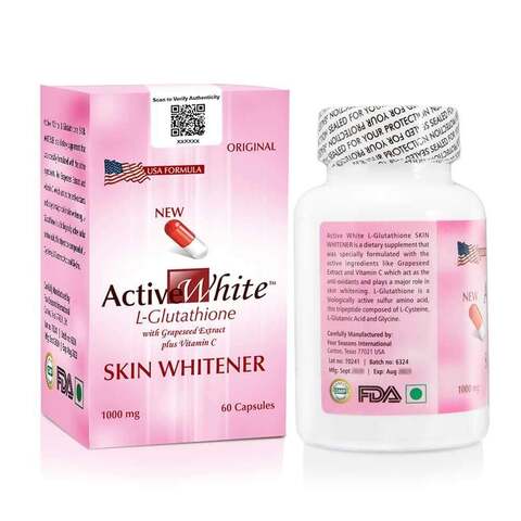 Active White L Glutathione Tablets ( 60 Tablets = 1 Bottle)