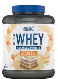 Applied Nutrition Critical Whey Blend, Lean Muscle Growth, Workout Recovery, Bodybuilding Fuel, Carrot Cake Flavor, 2kg