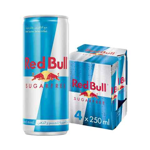 Red Bull Sugar Free Energy Drink 250ml Pack of 4