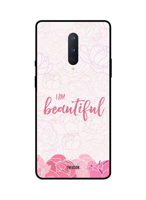 Theodor - Protective Case Cover For Oneplus 8 White/Pink