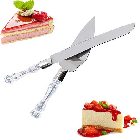 Cake cutting knife hot sale and server