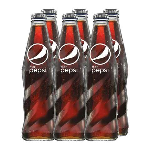 Pepsi Diet Carbonated Soft Drink 250ml Pack of 6