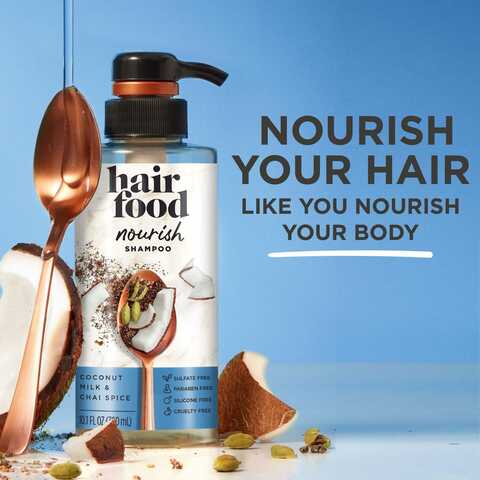 Hair Food Sulfate Free Nourishing Shampoo with Coconut Milk &amp; Chai Spice Dye Free Smoothing Treatment 300ml