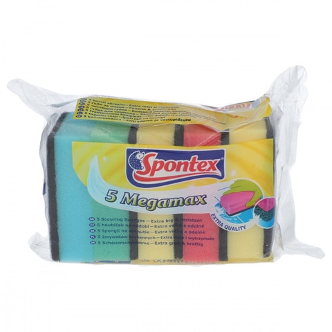 Spontex 5 Megamax 5 Scouring Sponges