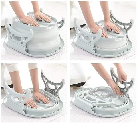 Generic-CK808 Plastic Folding Foam Feet Massage Foot Bath