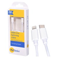 My Choice USB-C To Lightning Cable 2m White