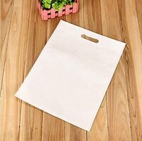 Red Dot Gift 50-Packed Non-Woven Bags (3 Size Available) Poly Goodie Treat Bag Reusable Shopping Bags Tote Bag Party Gift Handles Bag Party Favors (H50*40cm, White)