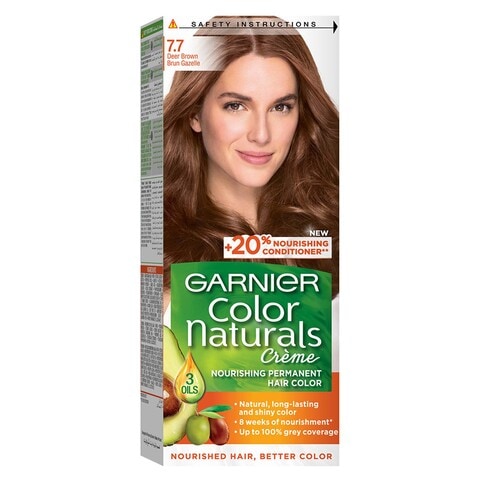 Garnier Color Naturals Creme Nourishing Permanent Hair Colour 7.7 Deer Brown