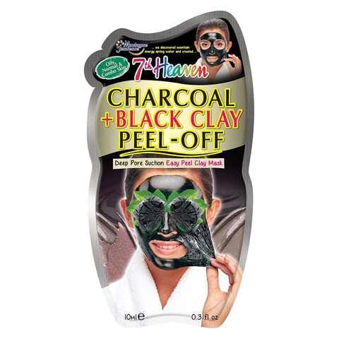 Montagne Jeunesse 7th Heaven Charcoal And Black Clay Peel Off Face Mask Black 10ml