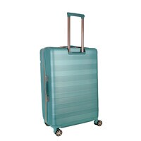 Senator Hard Case Large Luggage Trolley For Unisex ABS Lightweight 4 Double Wheeled Suitcase With Built In TSA Type Lock A5125 Light Green