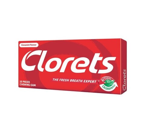 Clorets Gum With Cinnamint - 10 Pieces
