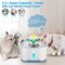COOLBABY 2.5L Pet Water Fountain with Water Filter,Water Spray + LED Bright Blue Light,Automatic Pet Fountain Water Bowl for Cats and Small Dogs