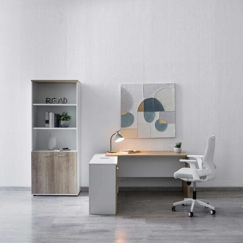 Silver and on sale white desk