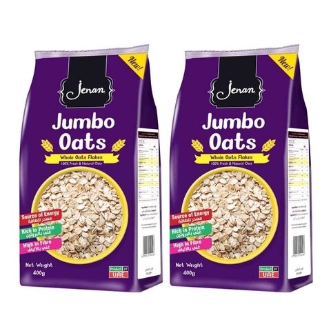 Jenan Oats Jumbo Twin Pack 400g x2 price in UAE | Carrefour UAE ...