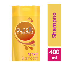 Sunsilk Shampoo, For Soft &amp; Smooth Hair, Soft &amp; Smooth, With Silk Protein, Argan Oil &amp; Vitamin C, 400ml