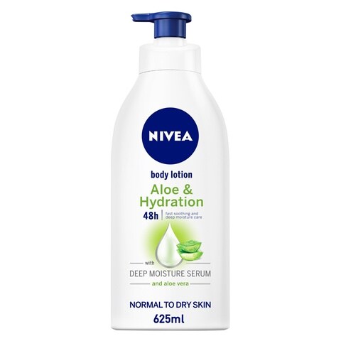 NIVEA Body Lotion Hydration  Aloe Vera  Normal to Dry Skin  625ml