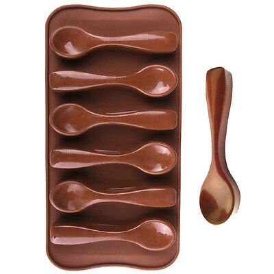 Generic Spoon Shape Molds, Food Grade Silicone Cake Molds, Chocolate Icing Jelly Molds, Party Decoration Bakeware