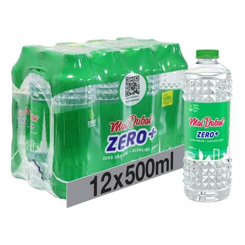 Mai Dubai Alkaline Zero Sodium Drinking Water 500ml Pack of 12