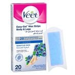 Buy Veet Sensitive Skin Face Wax Strips 20 Pieces in Kuwait